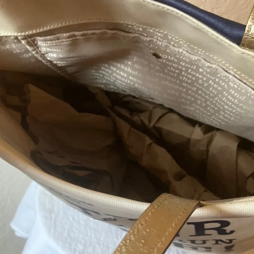 Kate Spade: Tee Time Birdie Golf Tote Bag- Storybook lining